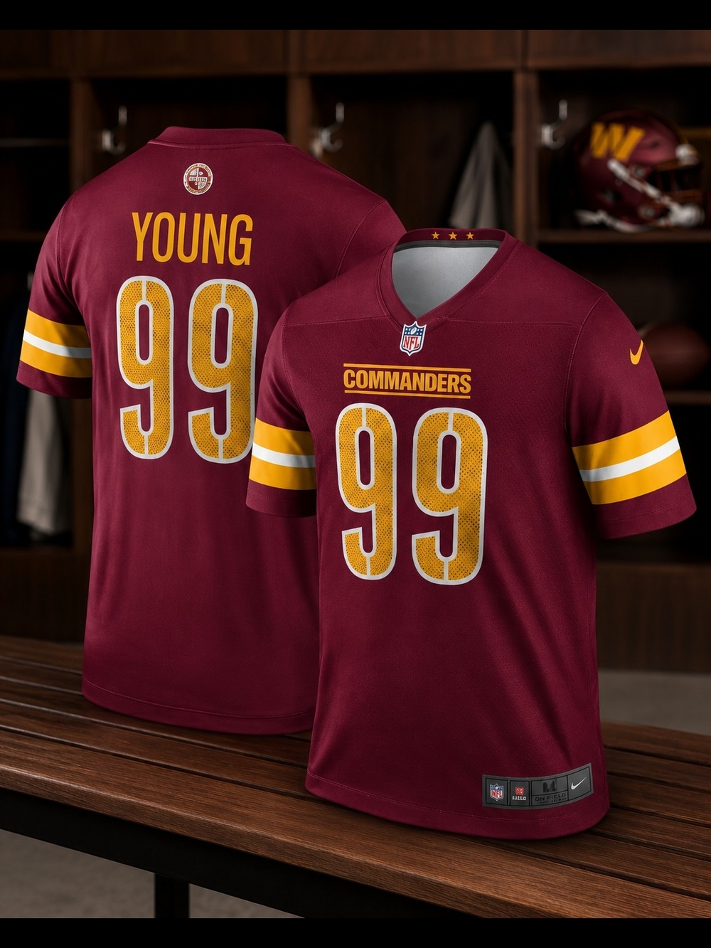 Washington Commanders Chase Young #99 Nike NFL Jersey M L XL New